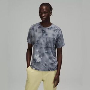 Lululemon Men's Gray Tie-Dye Shirt